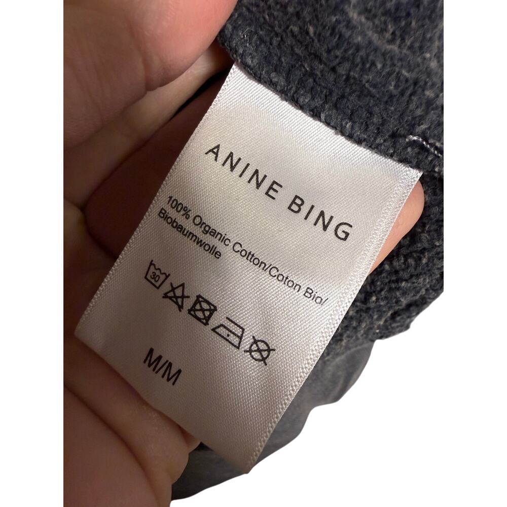 Anine Bing Ramona Paris Gray Sweatshirt Women’s Sz. M - Picture 6 of 9